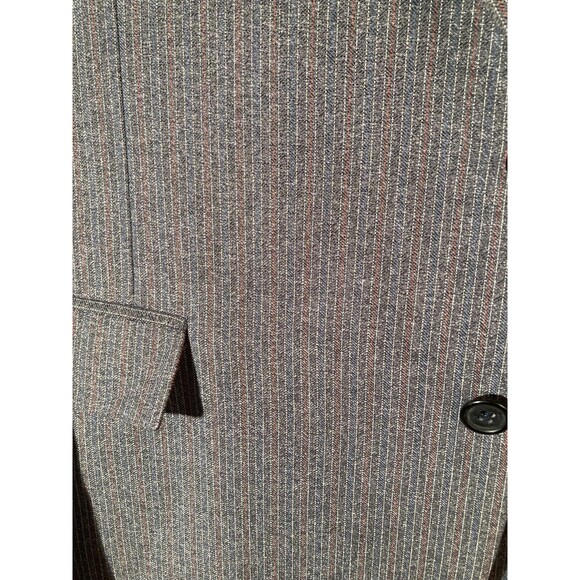 Vintage 70s 3 Piece Suit 1970s Polyester Gray Hipster Cool Anchor Man Size 44R - Picture 6 of 8